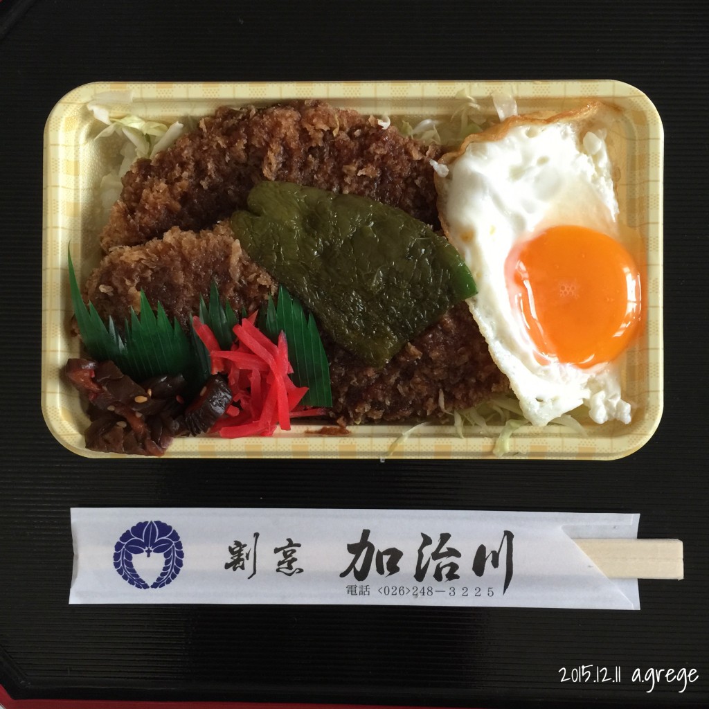 割烹加治川さんのソースひれかつ弁当